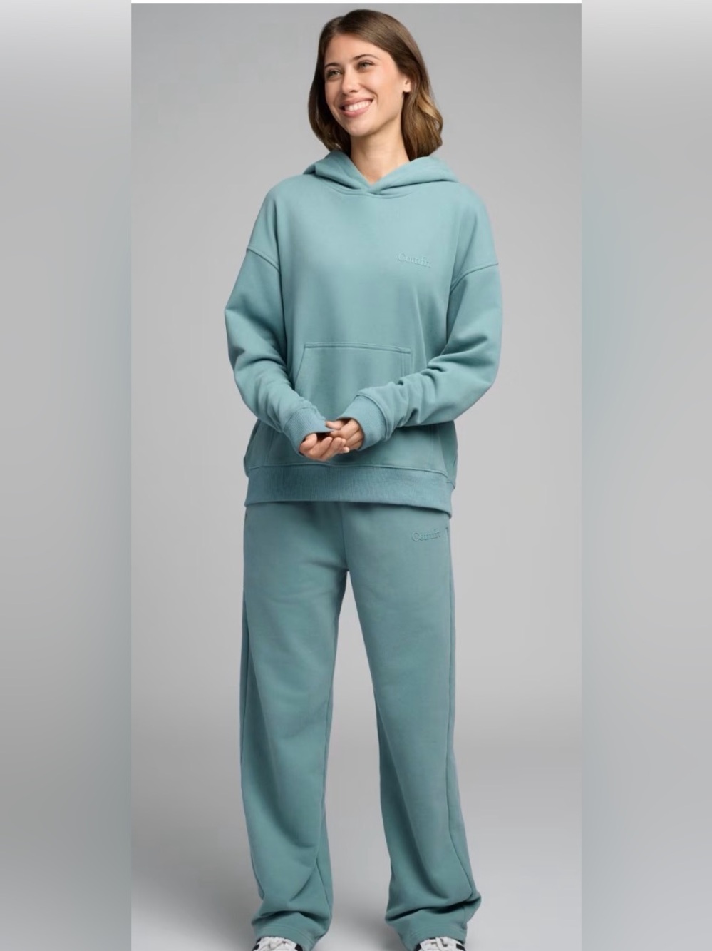 Women’s Sky Blue Fleece Halo Lightweight Straight Leg Sweatpants size Small - Picture 2 of 5